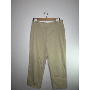 Banana Republic Womens Capri Pants Khaki Casual Cotton Blend Stretch Size 10